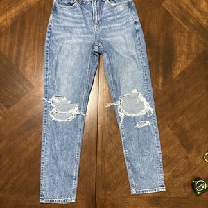 American Eagle Strigid Mom Jean Women Size 2 Reg Light Wash Denim Pant Comfort